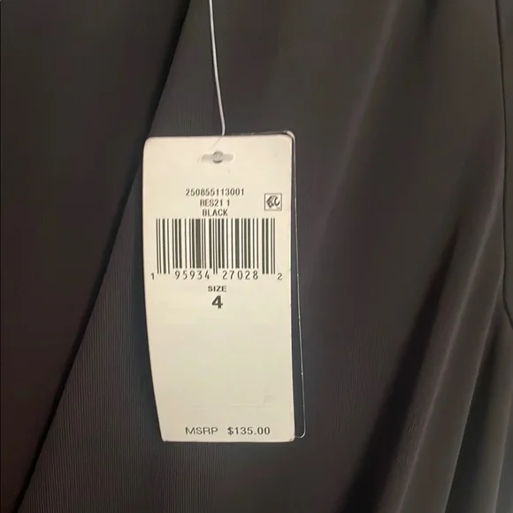 Lauren Ralph Lauren Black Wrap Mini Dress V-Neck Cocktail - Picture 3 of 6